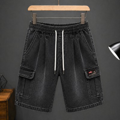 6 Pocket Denim Cargo Shorts