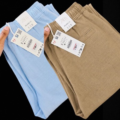 2 Pcs combo Most Demandable cotton trouser for Men (Sky & Brown)