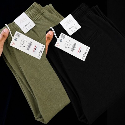 2 Pcs combo Most Demandable cotton trouser for Men (Olive & Black)