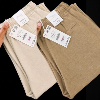2 Pcs combo Most Demandable cotton trouser for Men (Biscuit & Brown)