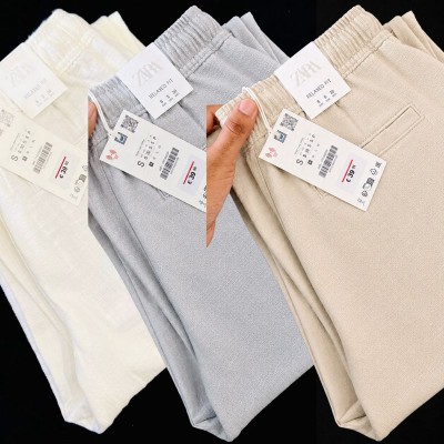 3 Pcs combo Most Demandable cotton trouser for Men (White, Ash & Biscuit)