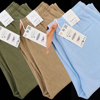 3 Pcs combo Most Demandable cotton trouser for Men (Olive, Brown & Sky)