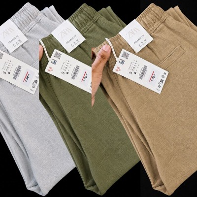 3 Pcs combo Most Demandable cotton trouser for Men (Ash, Olive & Brown)