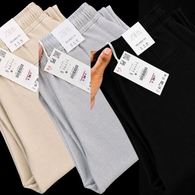 3 Pcs combo Most Demandable cotton trouser for Men (Biscuit, Ash & Black)