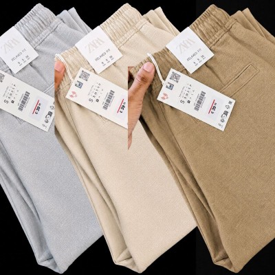 3 Pcs combo Most Demandable cotton trouser for Men (Ash, Biscuit & Brown)